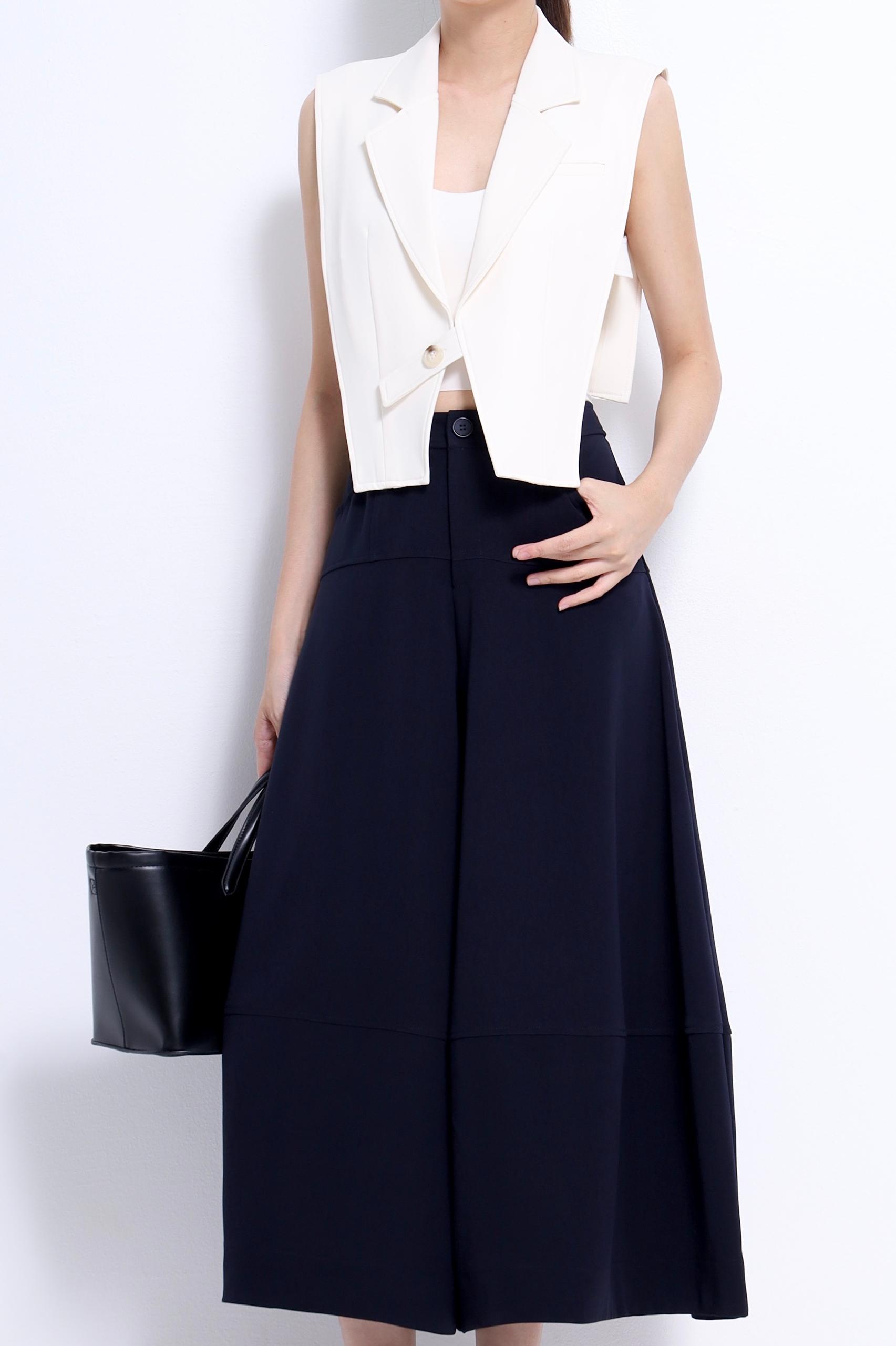 B3133 OPEN-SIDES UNEVEN SUIT VEST TOP