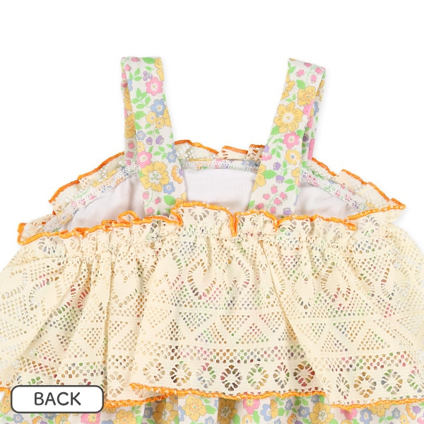 🇯🇵預訂 日本直送🇯🇵兩色花卉滿印蕾絲吊帶分體泳衣