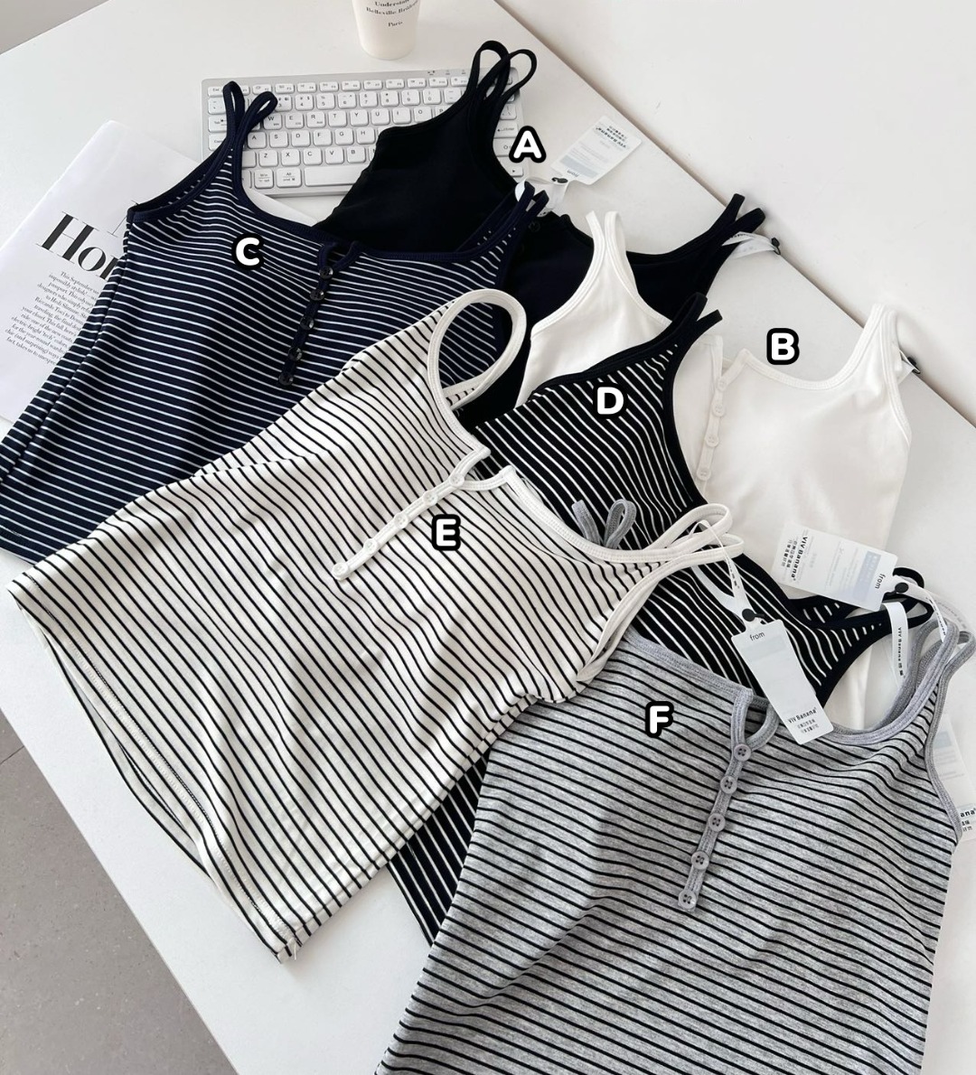 VIV Banana 雙細肩帶亨利領吊帶