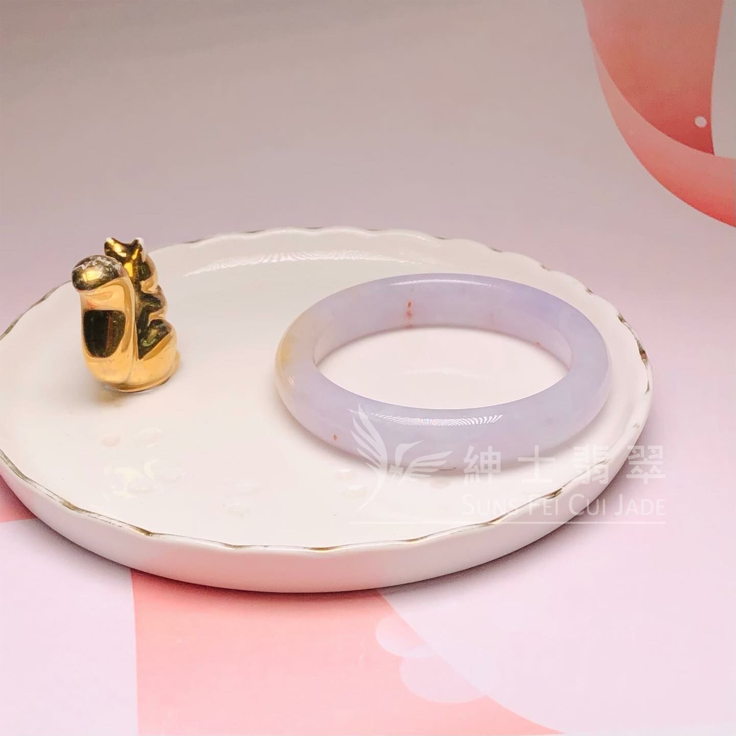 木那姐堆灑金福鐲53.1mm