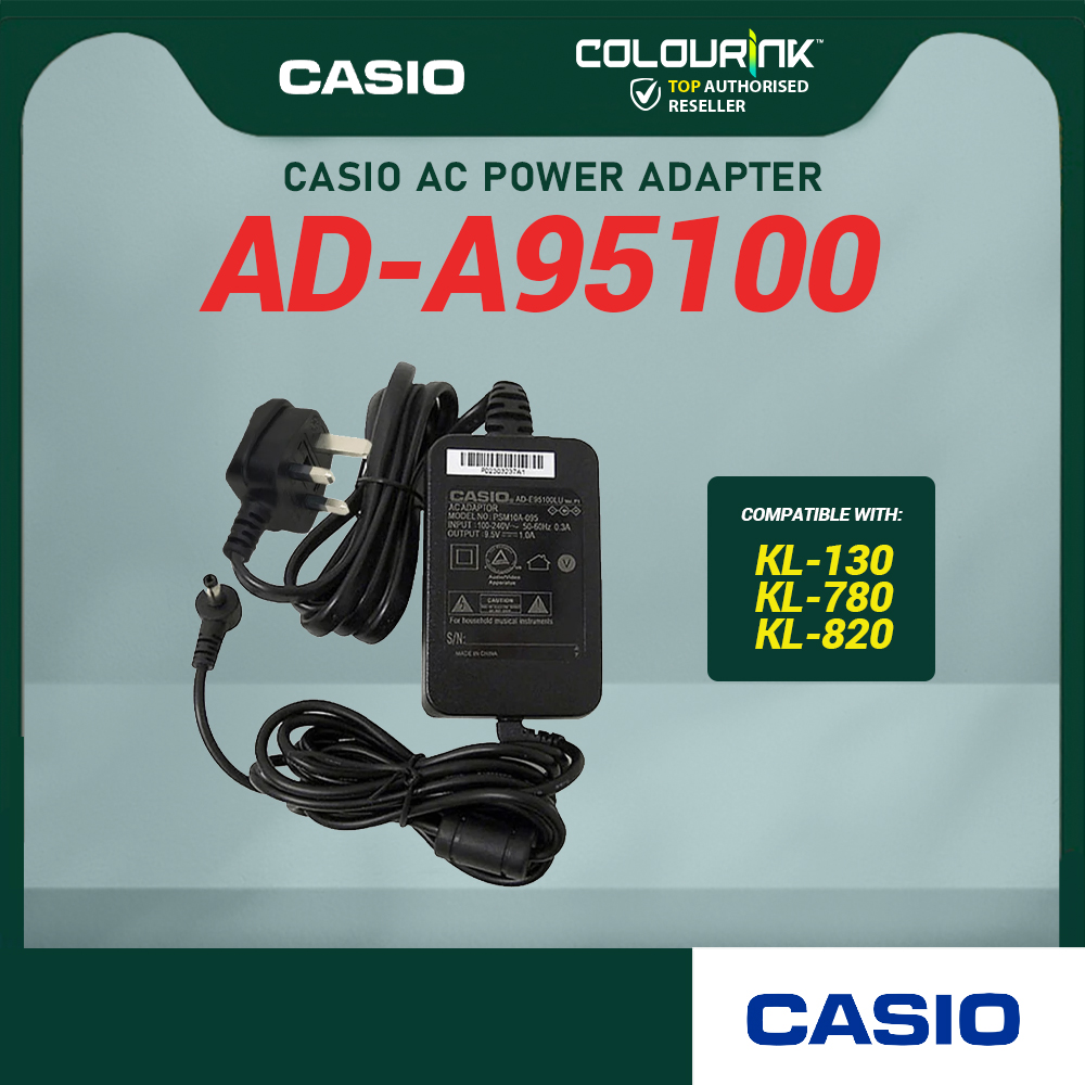CASIO AD-A95100 AC Adaptor for Label Printer KL-130 / KL-780 / KL-820