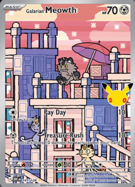 30C 30th CELEBRATION 141/128 Galarian Meowth(AR)