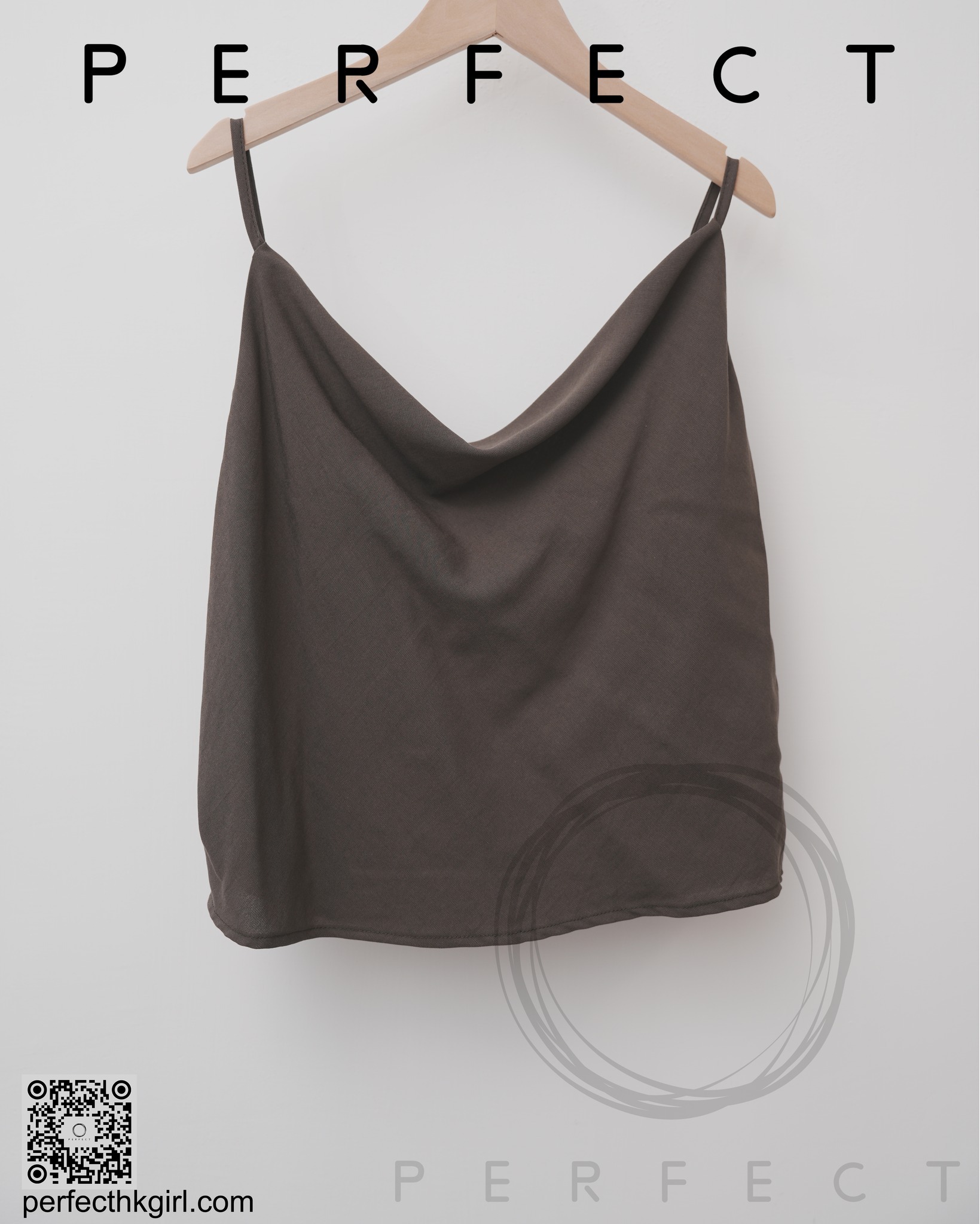 T0020_百搭氣質背心連恤衫兩件套 (橄欖綠色)