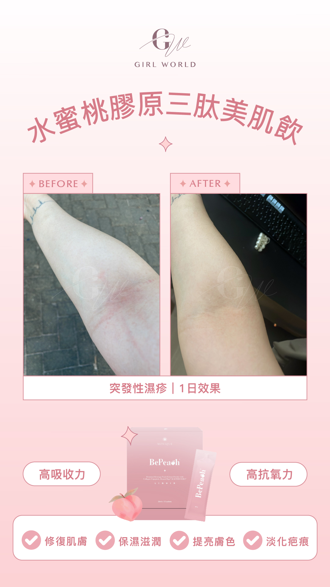 Bepeach 2.0 水蜜桃GPH膠原三肽美肌飲［1盒15包］