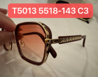 T5013 5518-143 C3 GLASSES L 眼镜 棕/金 (150)