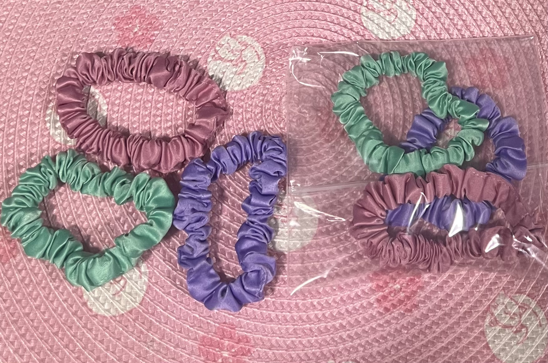 💟現貨💟糖果色緞面橡筋髮圈-3色各1