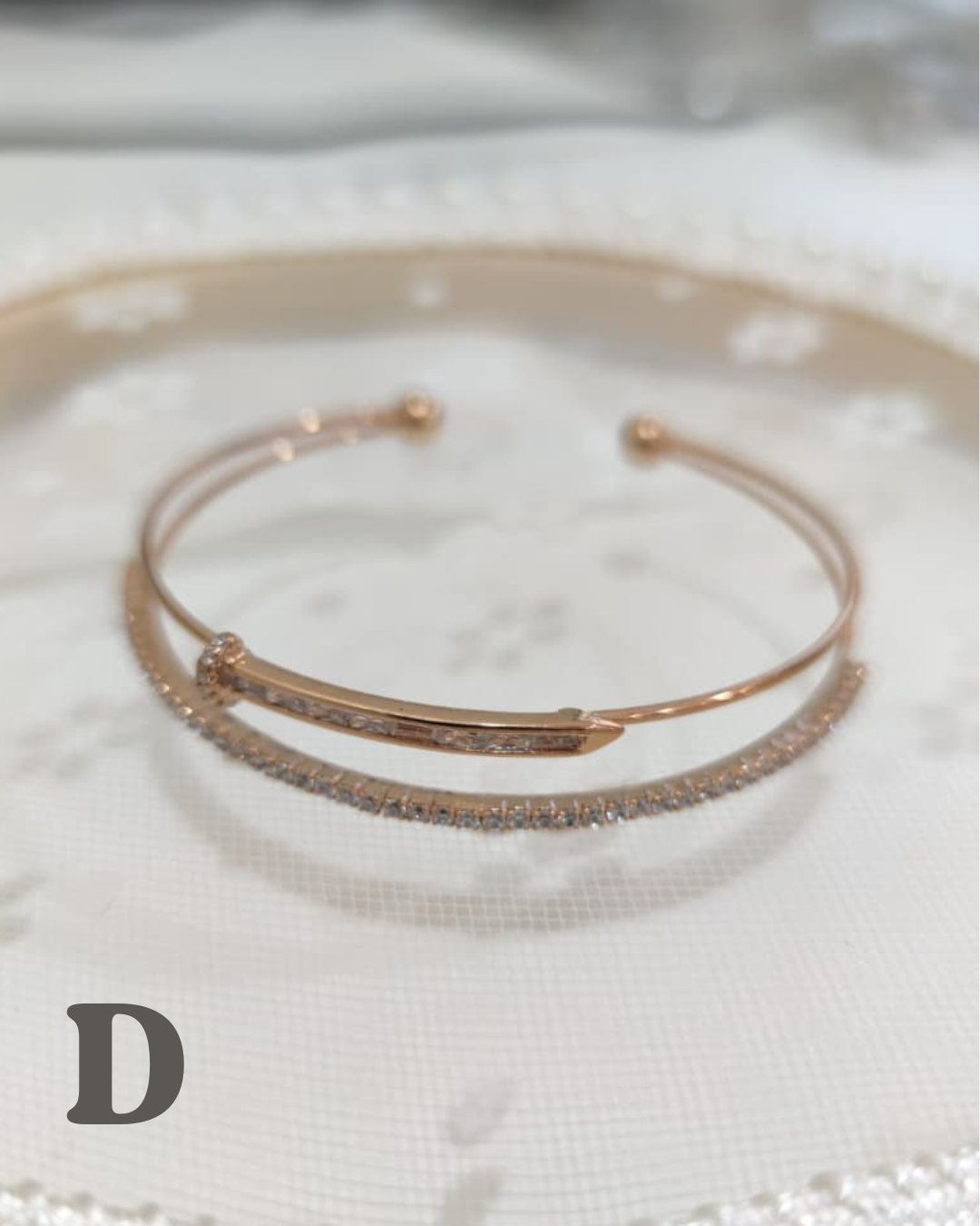 BA22013 韩国玫瑰金电镀手链