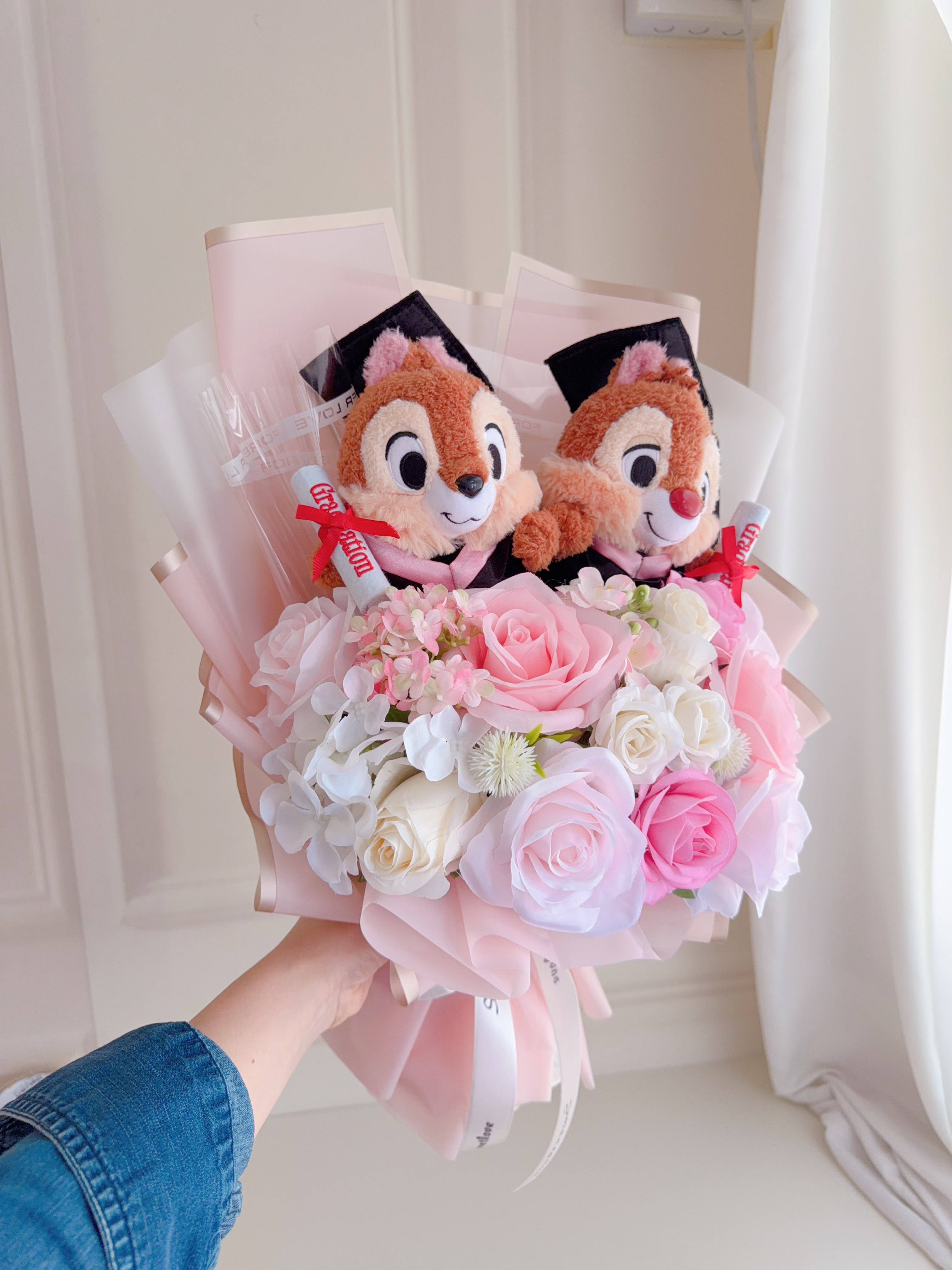 (現貨)chipndale 畢業公仔花束