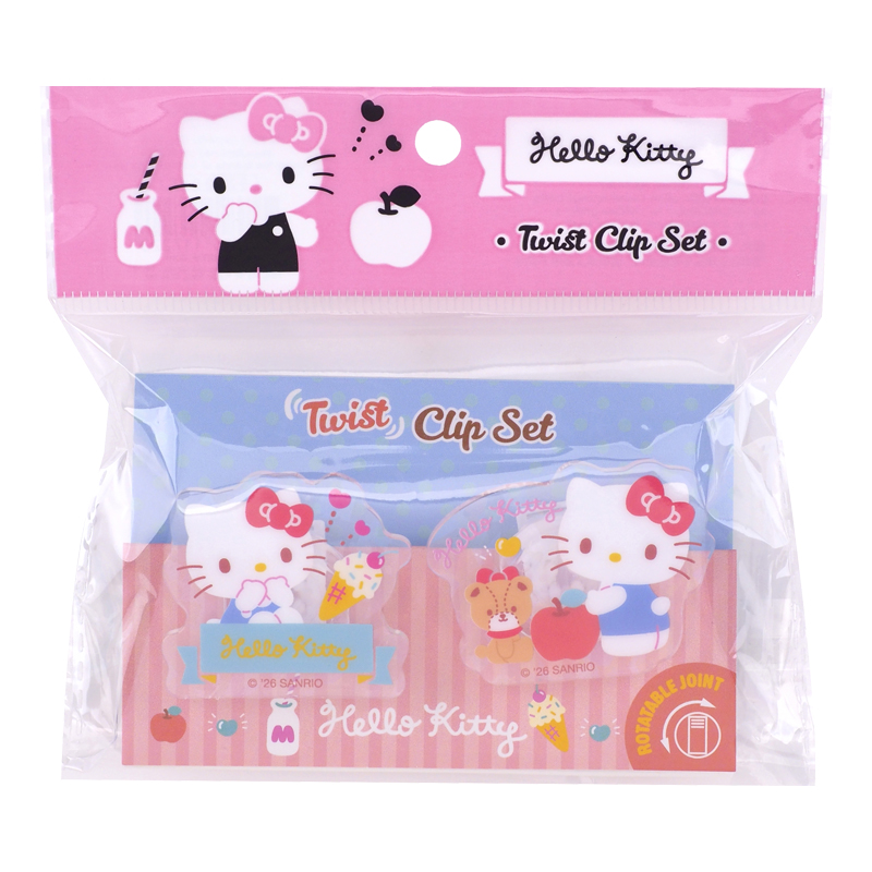 Hello Kitty Acrylic Clips Set (2Pcs/ Set) 文件夾子套裝 (2個)