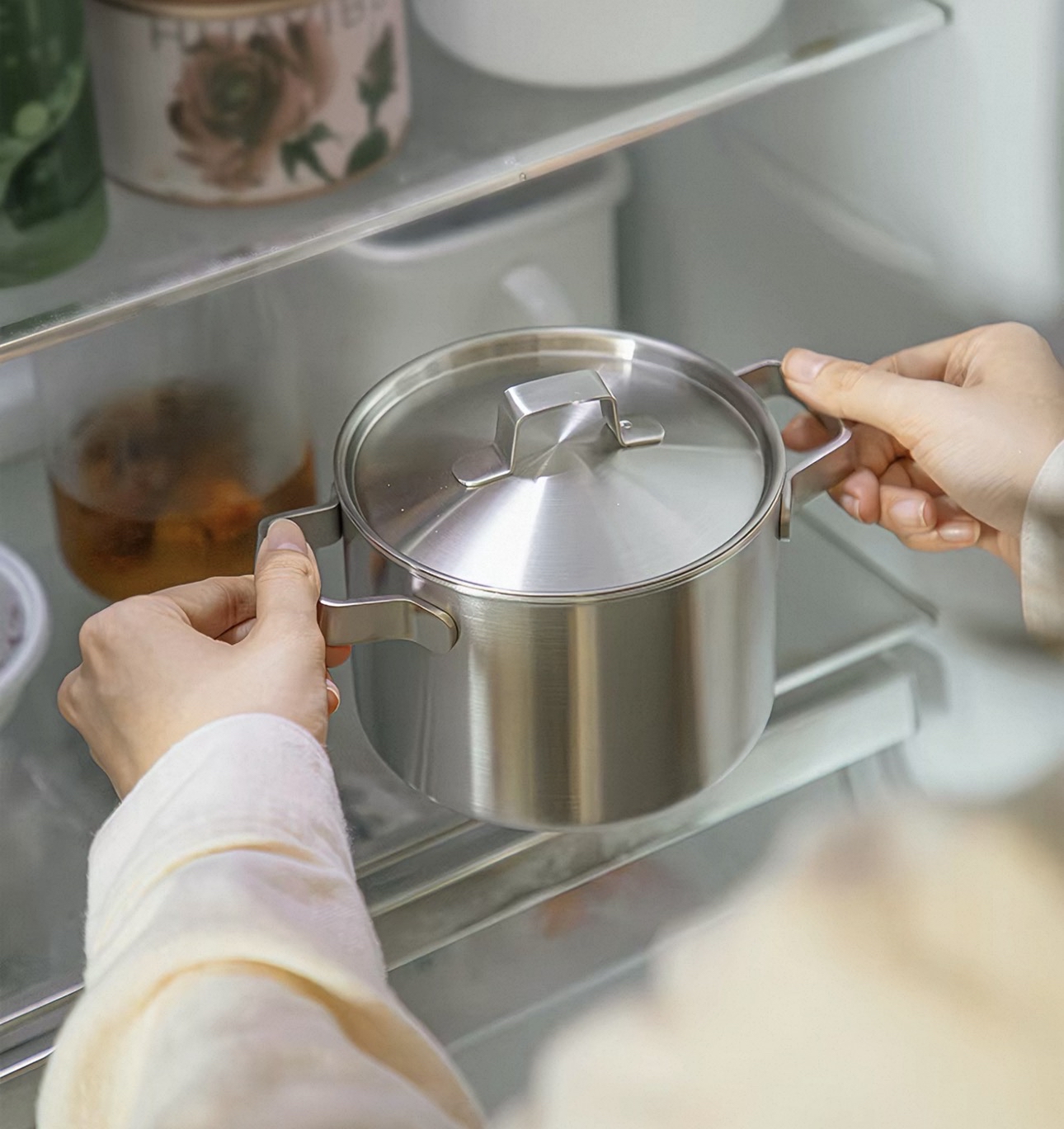 日本霜山不鏽鋼迷你雙耳湯鍋