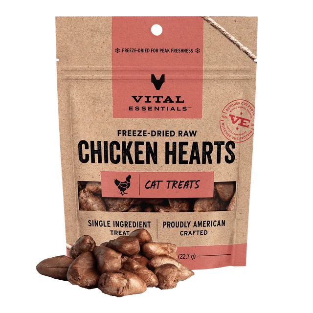 VITAL ESSENTIALS 貓用凍乾小食(雞心粒) 0.8Oz