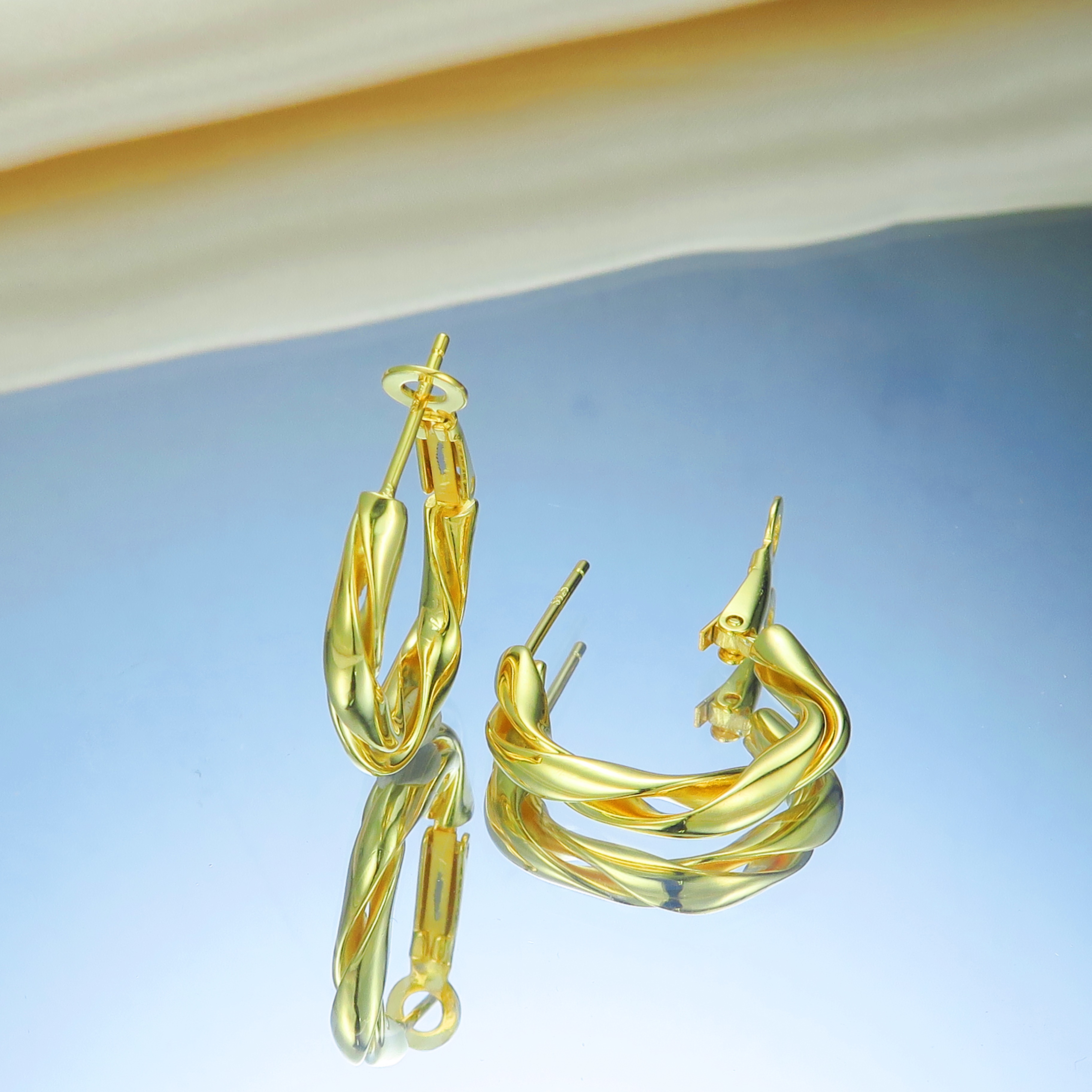 NO.H12  925純銀耳環   內徑約16mm  