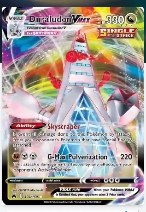 Pokemon TCG Card Game -SILVER TEMPEST-DURALUDON VMAX-104/159