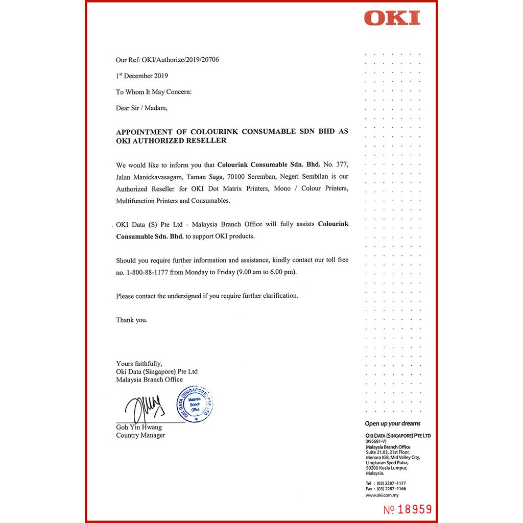 💢CLEAR STOCK 💢 OKI Original Genuine 40629304 Black Ribbon for Microline 4410 Dot Matrix Printer
