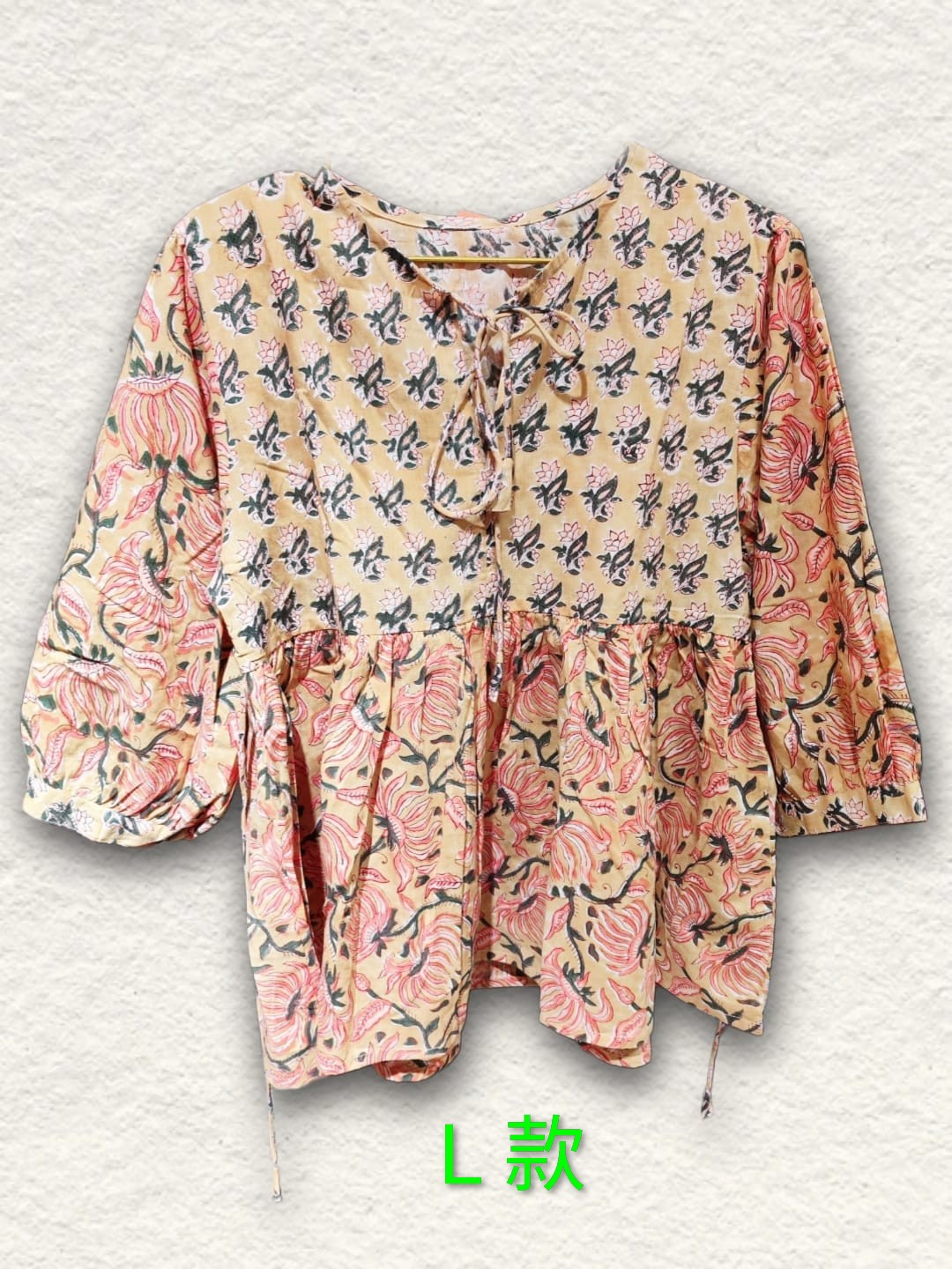 印度木刻印花純綿上衣