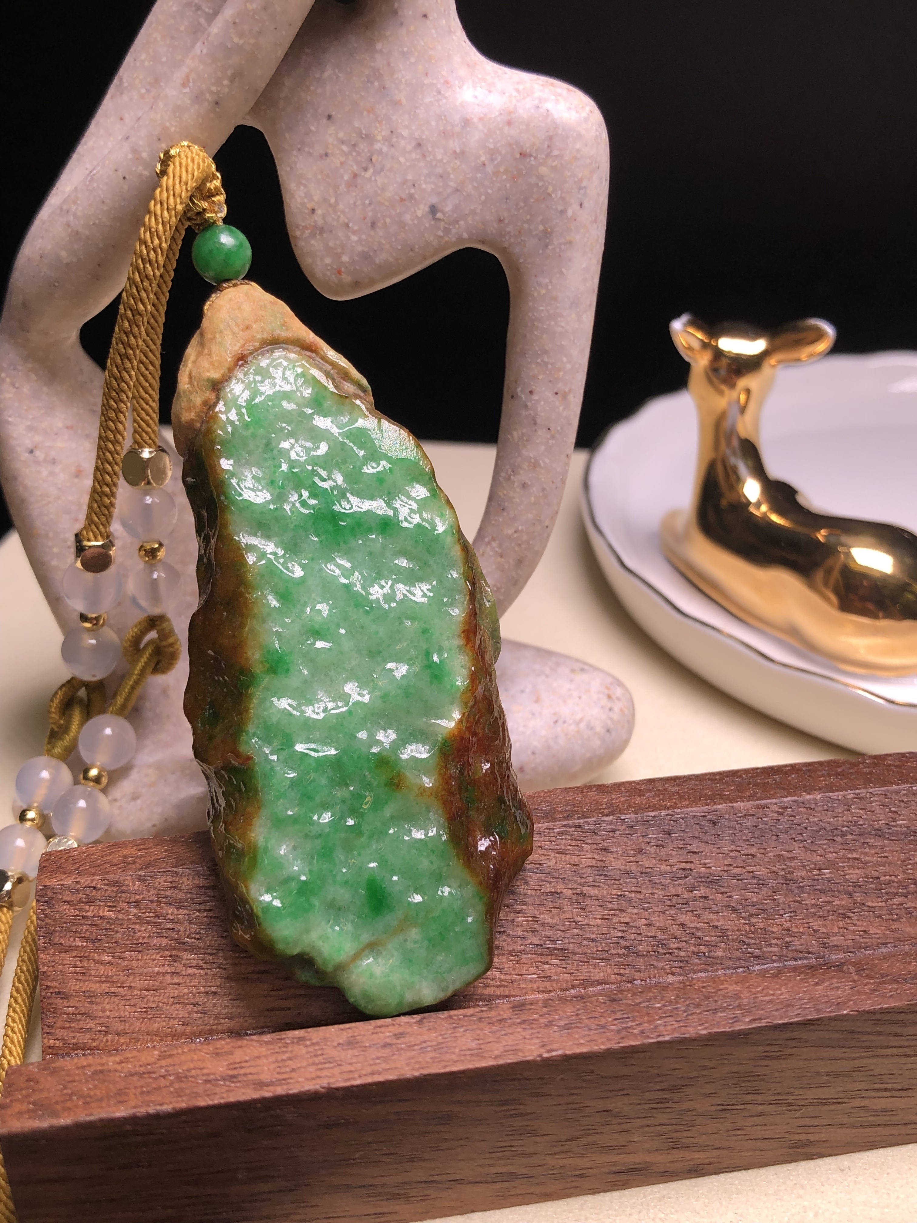 大馬坎紅加綠原石吊墜B08120