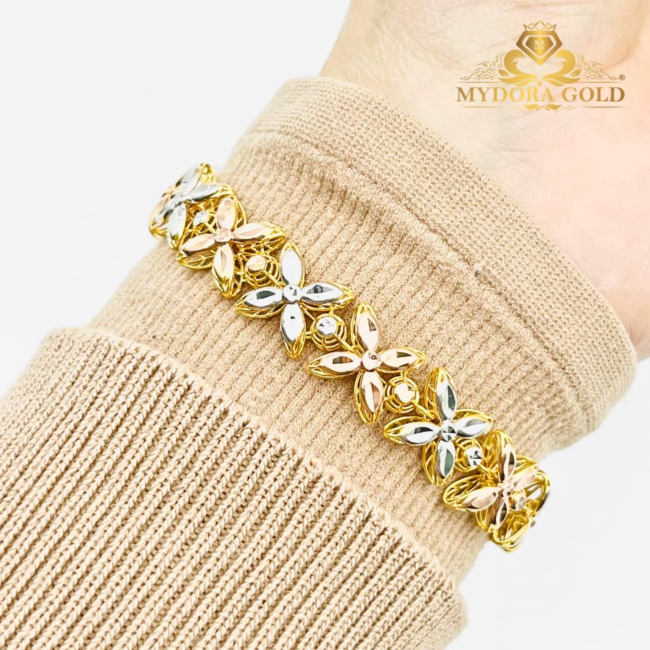MYDORA Rantai Tangan Bunga Marissa Dubai 3C l EMAS 916/22K