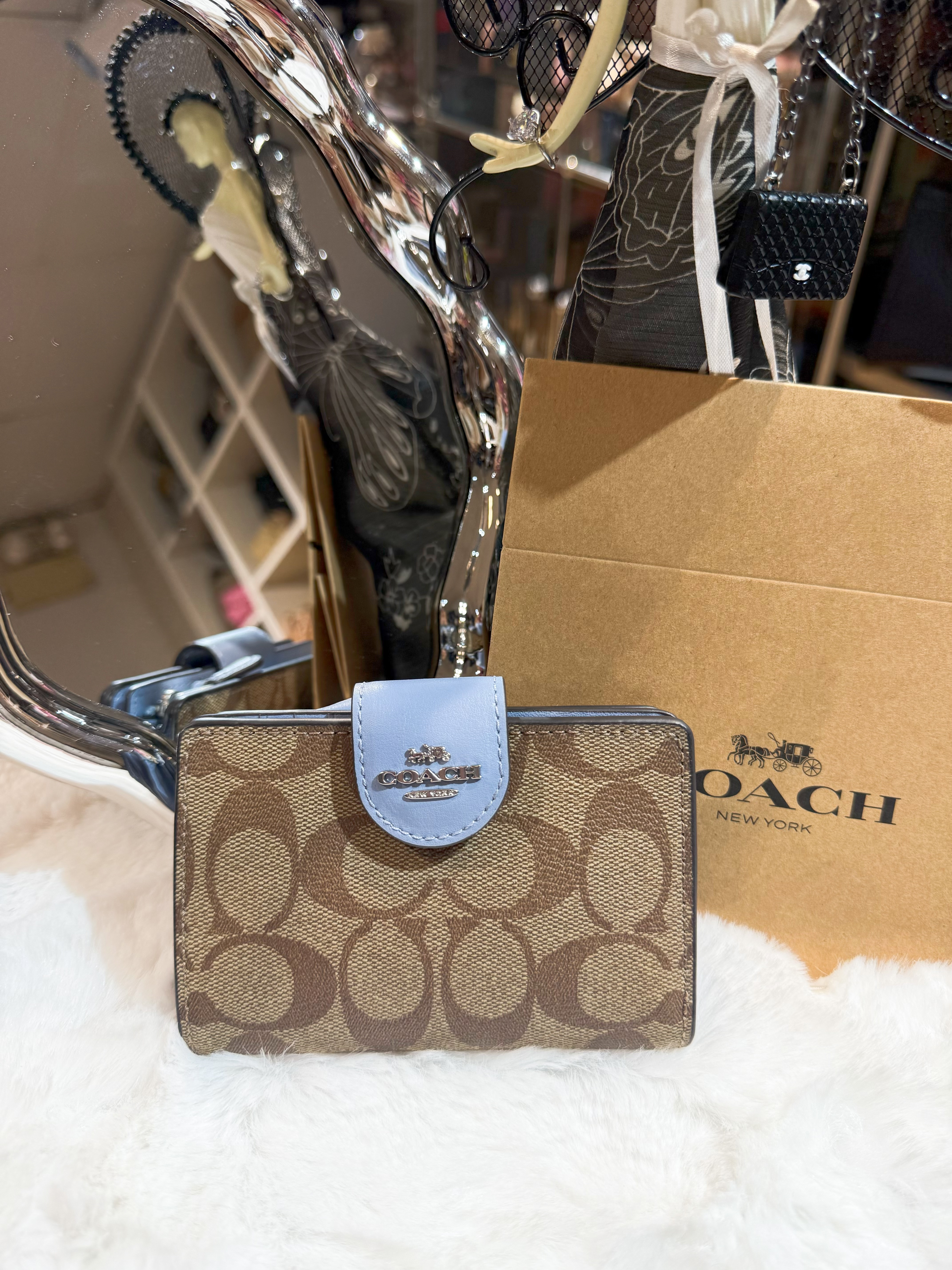 Coach medium wallet logo/m/blue