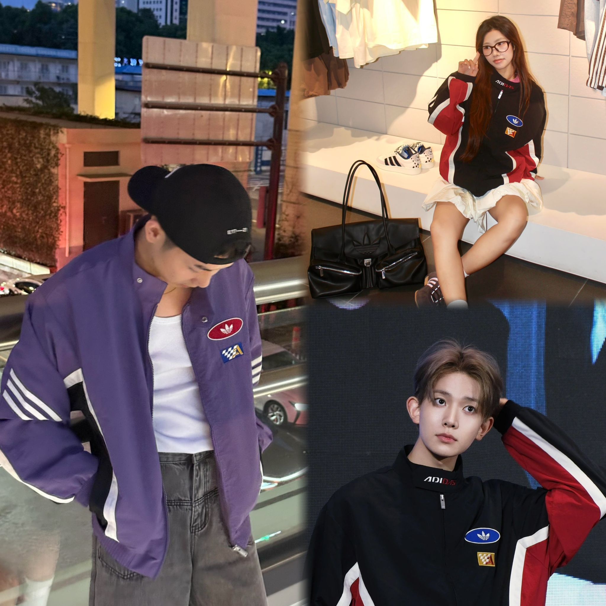 $178件。Adidas賽車拉鍊外套