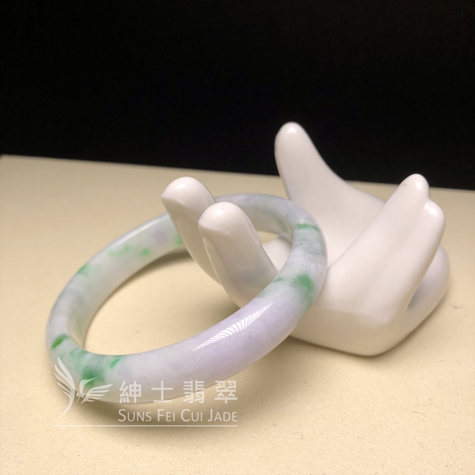 紫底飄翠福鐲56.4mm  YM00150