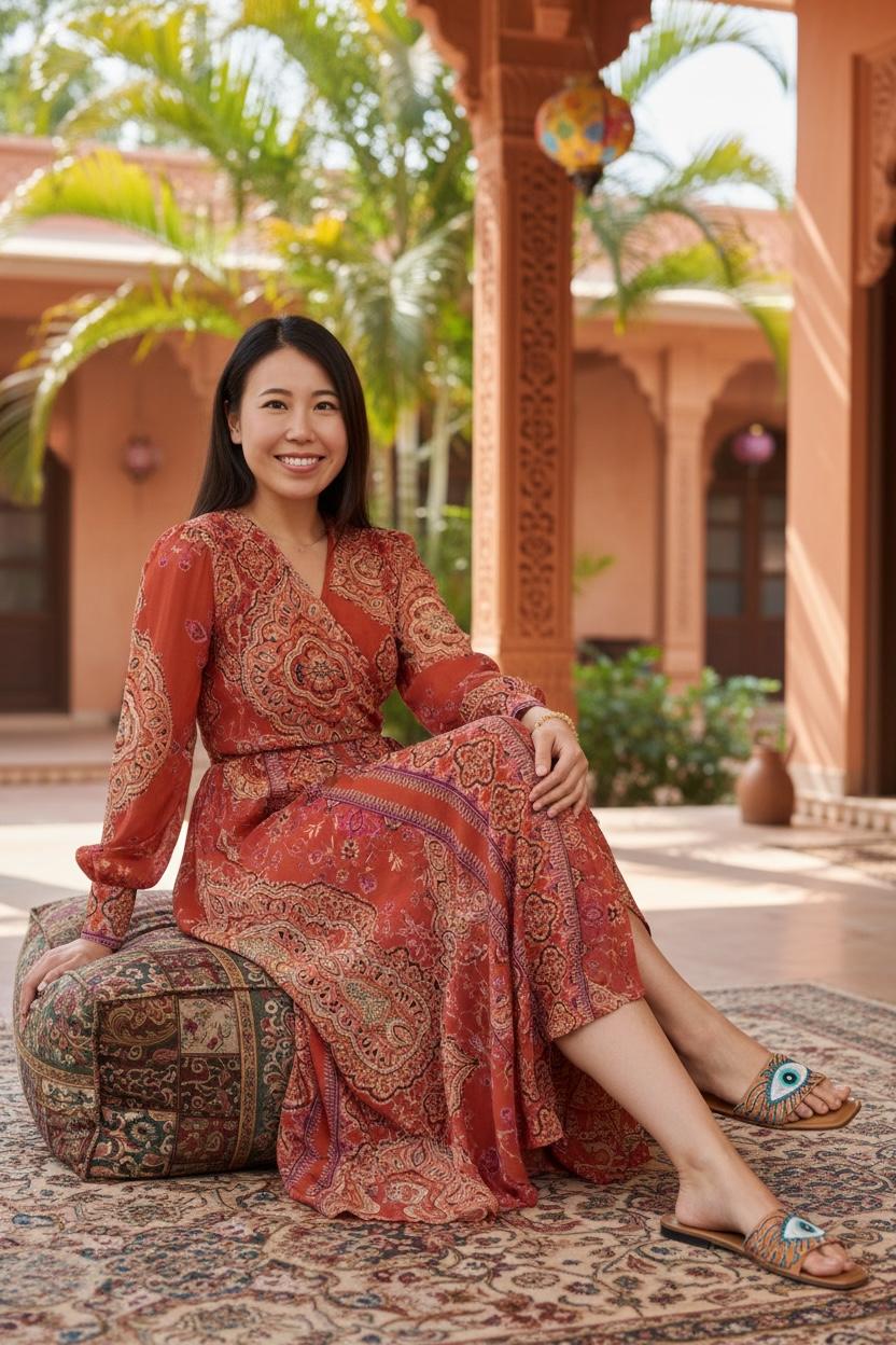 Orange Chiffon Rubberband OP 54" #1452