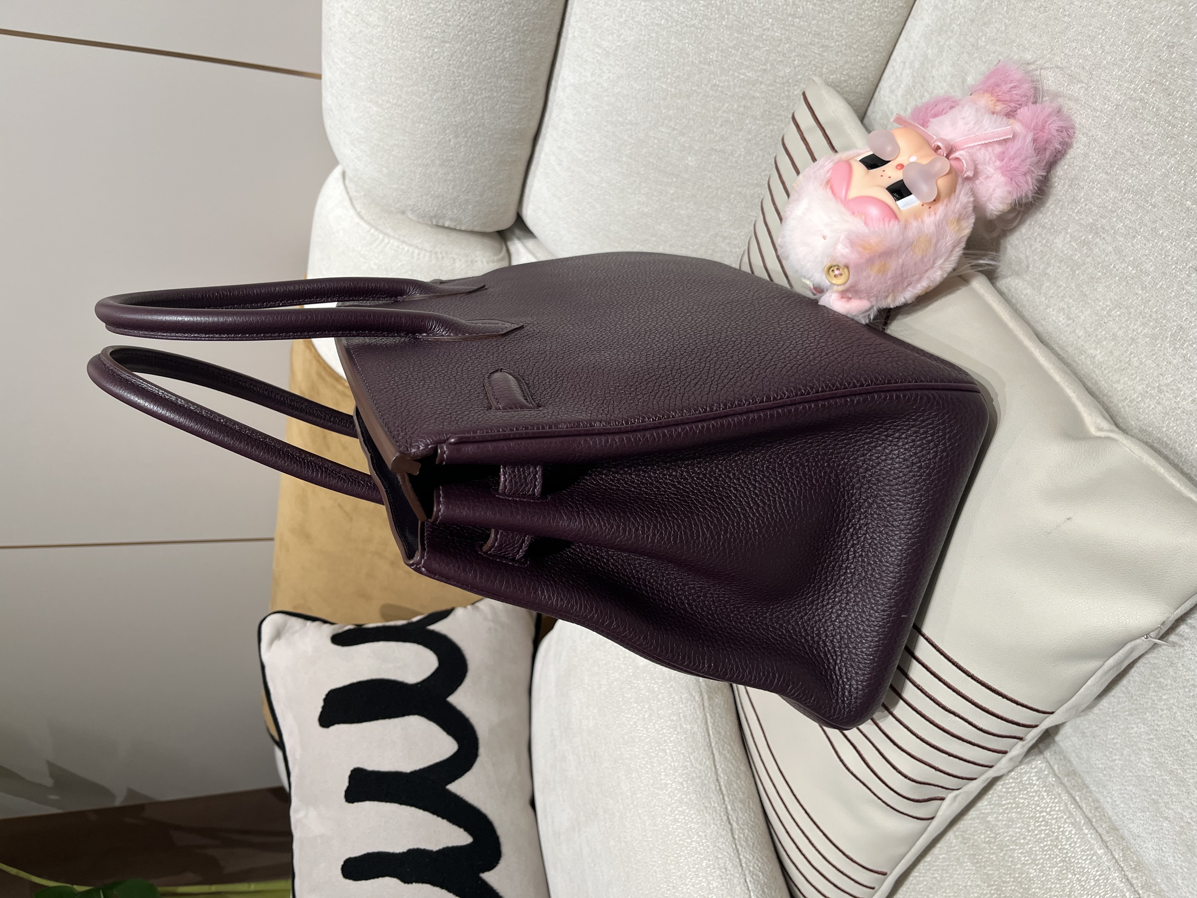 Hermes Birkin 35 Stamp [Q] 葡萄紫色Raisin Togo Calfskin 100%Authentic, 95%New ✅Key Lock✅Dust bag✅Box