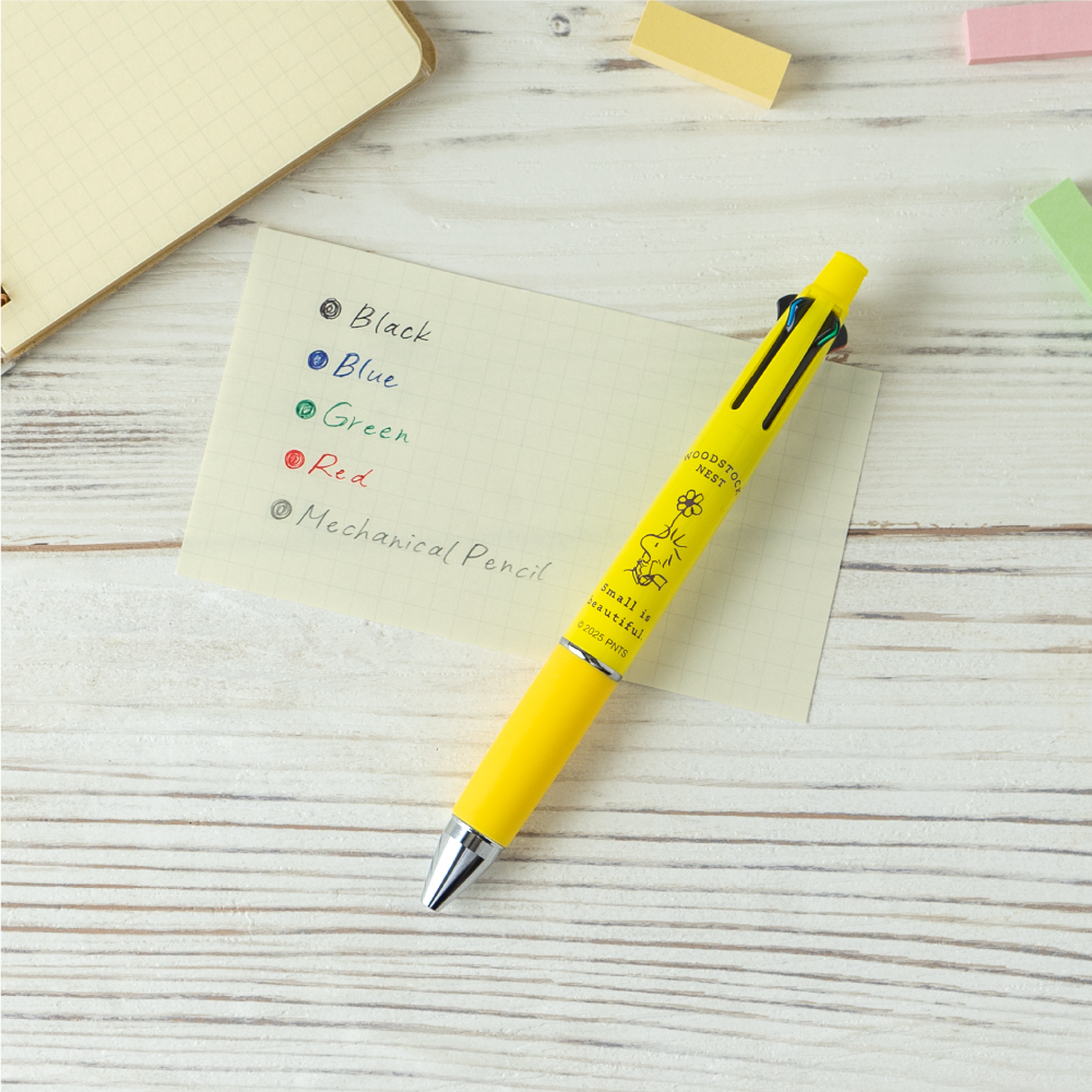 現貨｜Snoopy Woodstock Nest 日本製 uni Jetstream 4&1 多功能 5用筆 0.5mm 4色原子筆 + 0.5mm 鉛芯筆 (269646)