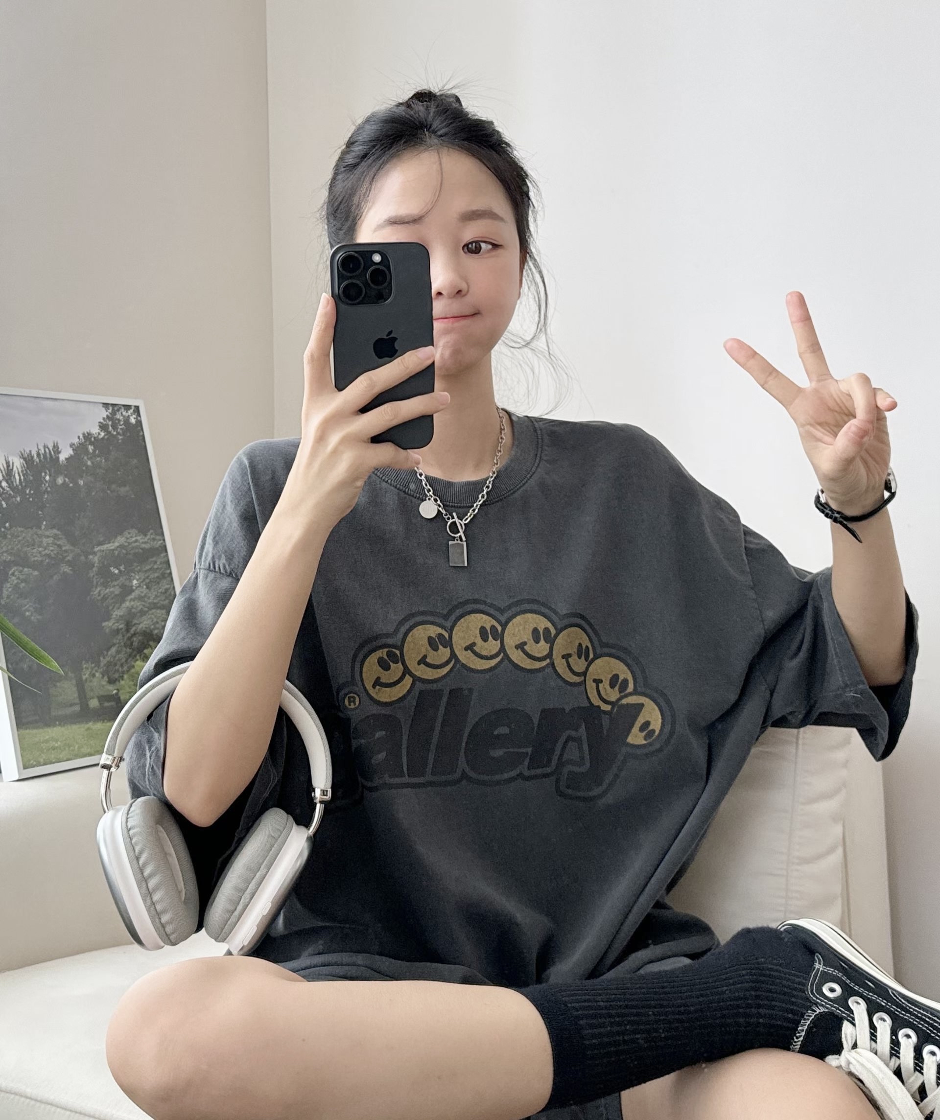 🌼初春優惠🍀 撞色Print Tee 