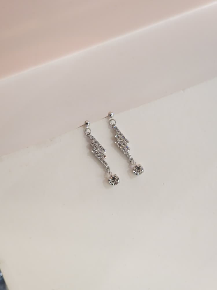 Crystal Tassel Drop Stud Earrings