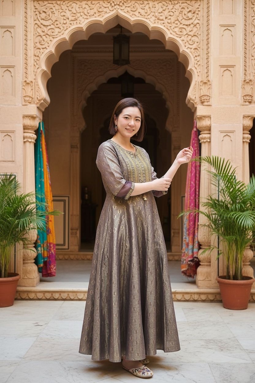 Ash Purple Bling Bling See-through sleeve SIlky OP #1017