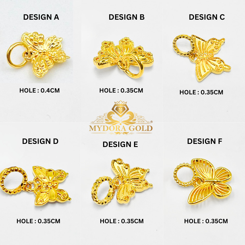 MYDORA Charm Butterfly Full Gold Series (5G) EMAS 916/22K