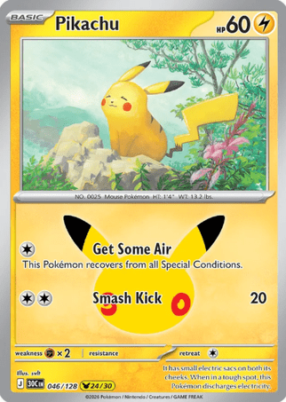 Pokemon TCG 30th Celebration - Pikachu Single Card 