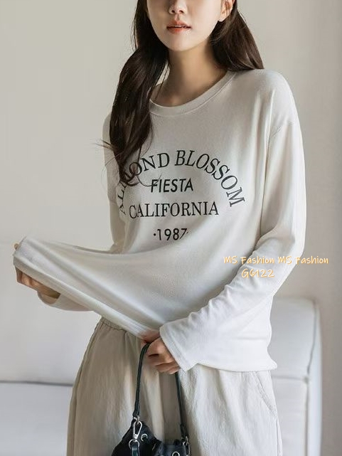 G6122/G6123 韓國🇰🇷靚料字母長袖tee