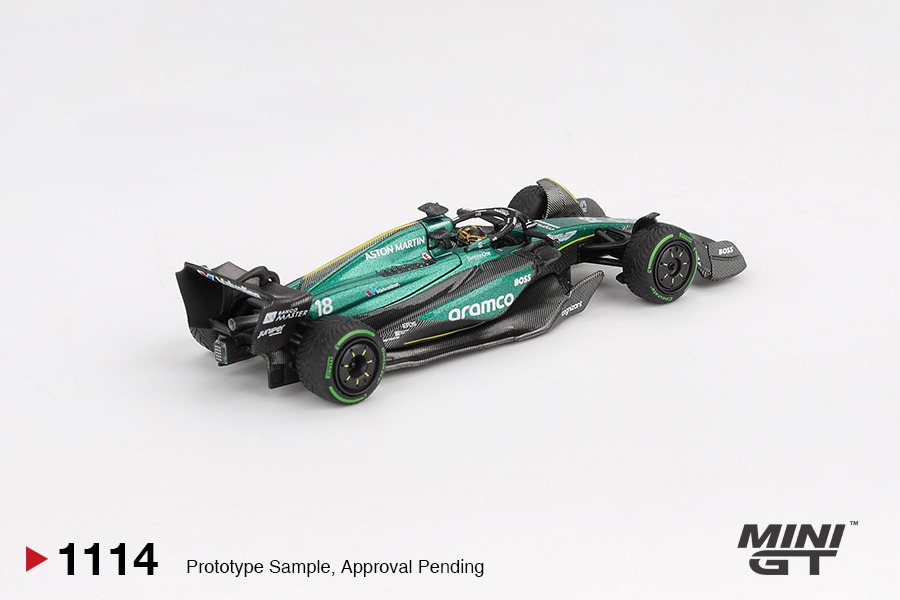 Mini GT 1/64 Aston Martin AMR24 #18 Lance Stroll 2024 F1 2024 Canadian GP - MGT01114-BL