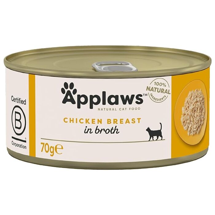 Applaws 湯煮雞胸 全天然成貓罐頭 70gx24