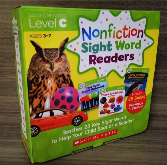 Scholastic Nonfiction Sight Word Readers ABCD 學樂小讀者 入門關鍵詞 高頻詞 基礎詞｜4 boxes 100 books｜點讀版