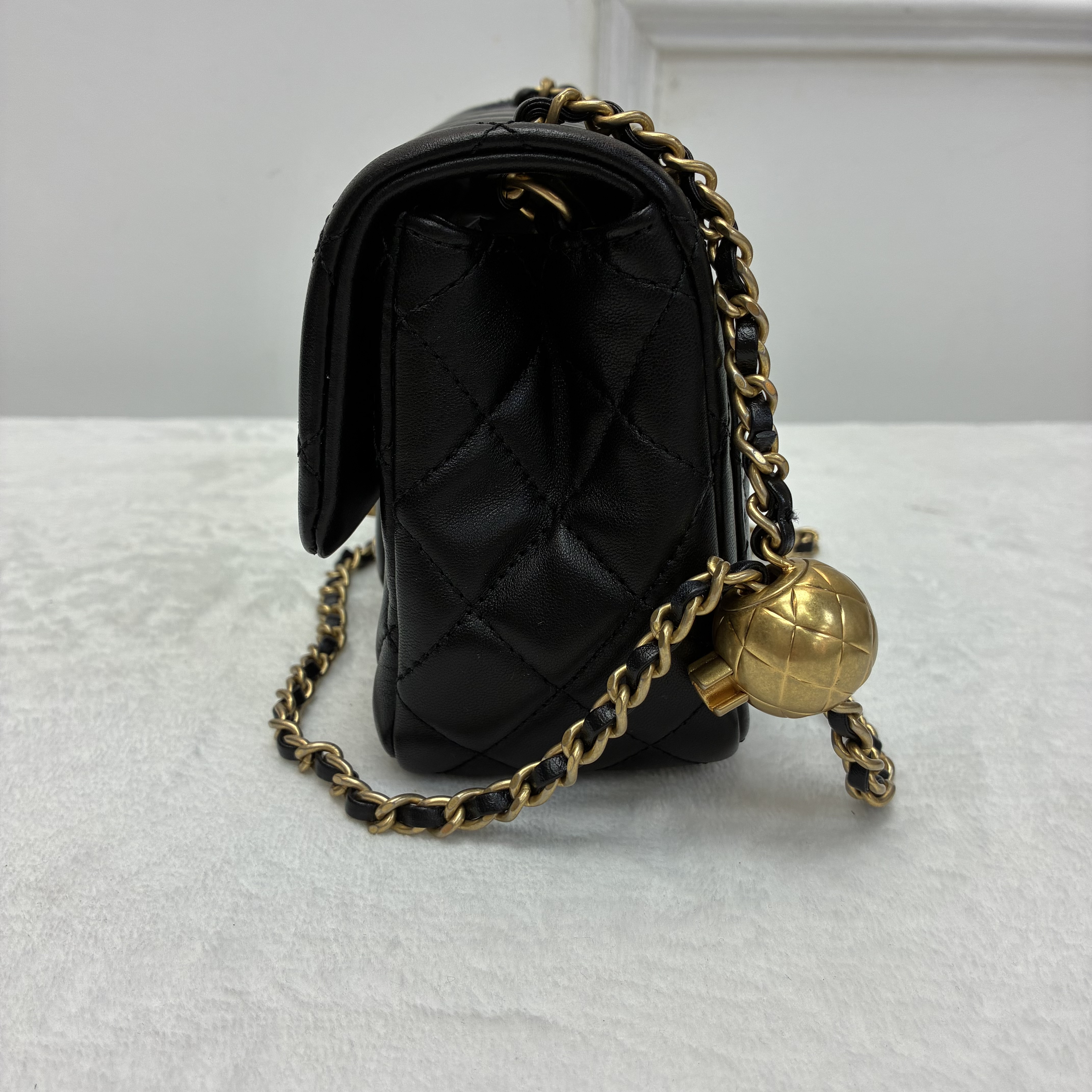 Full set Chanel淡金扣金球Mini