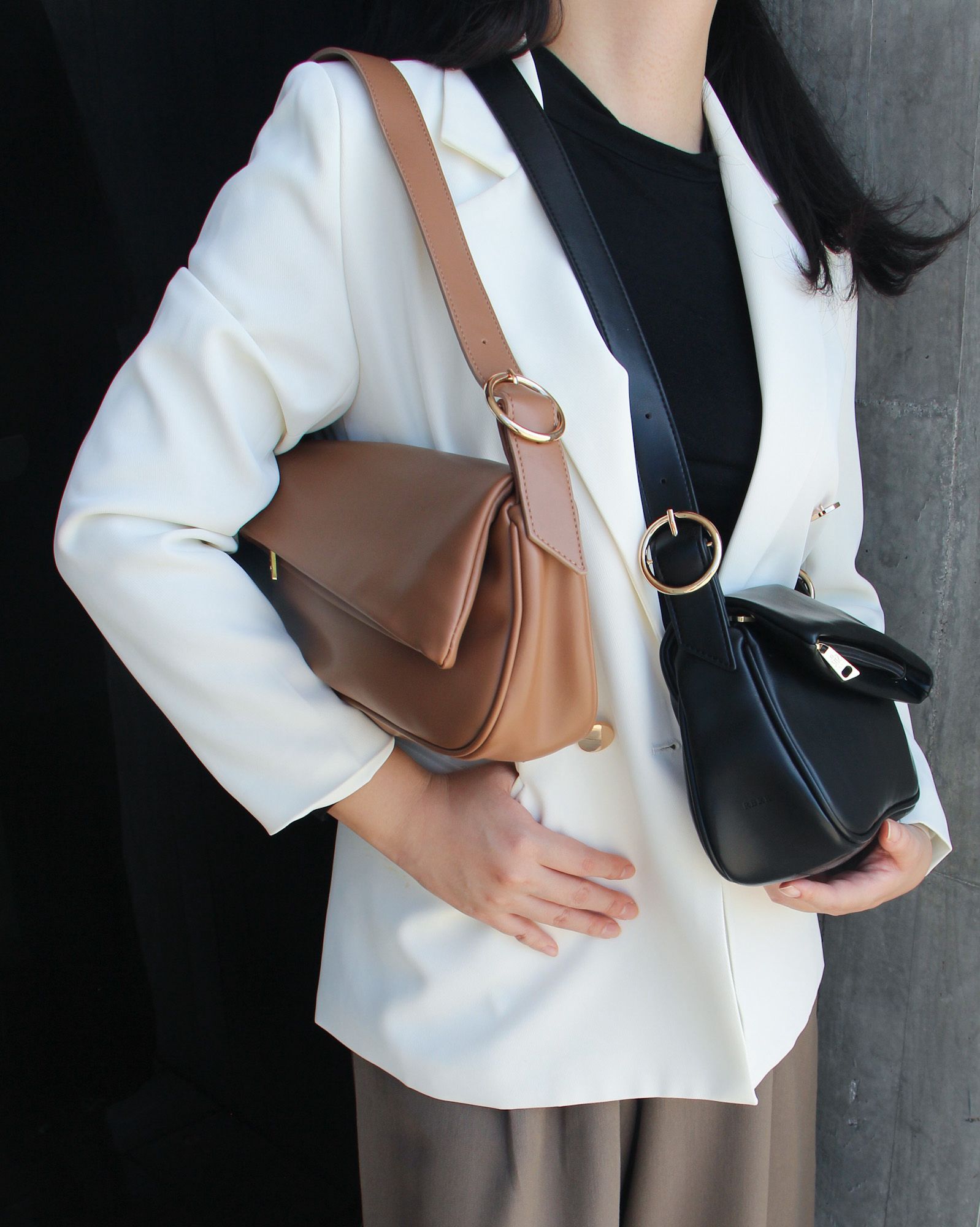 ＜港版STAND OIL．正宗香港製造包包＞ Sydney 2 ways 空姐包 (內付2種長度可調較式揹帶)