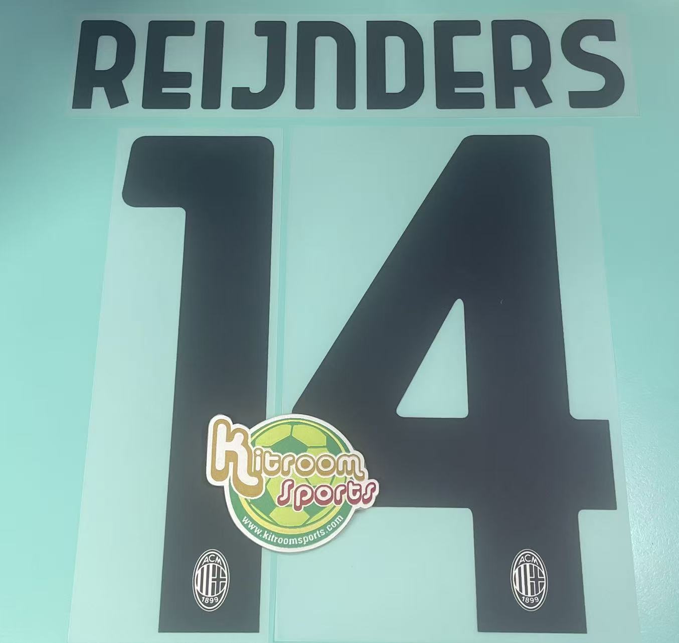 2023-24 Milan x Pleasures kit White Nameset #14 REIJNDERS