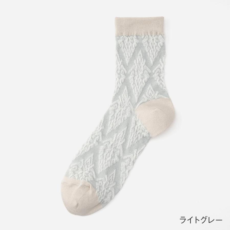 🔥🔥【日本製《KEYUCA》綿麻菱格浮雕透氣短襪】