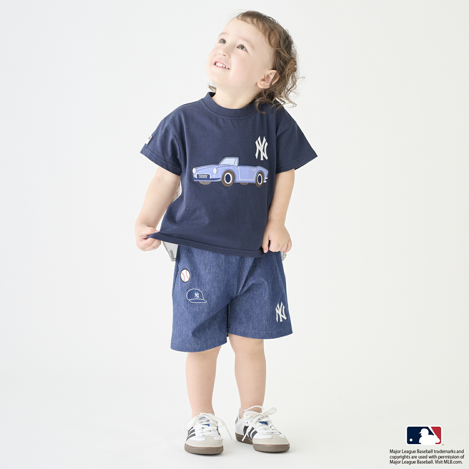 🇯🇵預訂 日本直送🇯🇵Petit Main x MLB系列三色棒球球隊標誌刺繡短褲