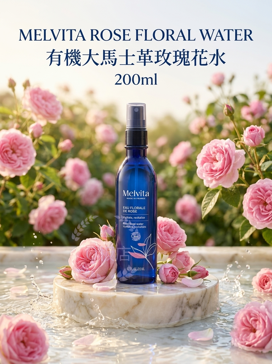 MELVITA ROSE FLORAL WATER 有機大馬士革玫瑰花水 200ml