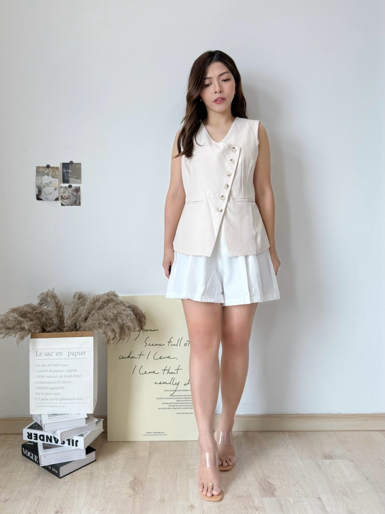 Celine Minimal Vest Suit Top 显瘦收腰西装马甲上衣 ( 2 colours )