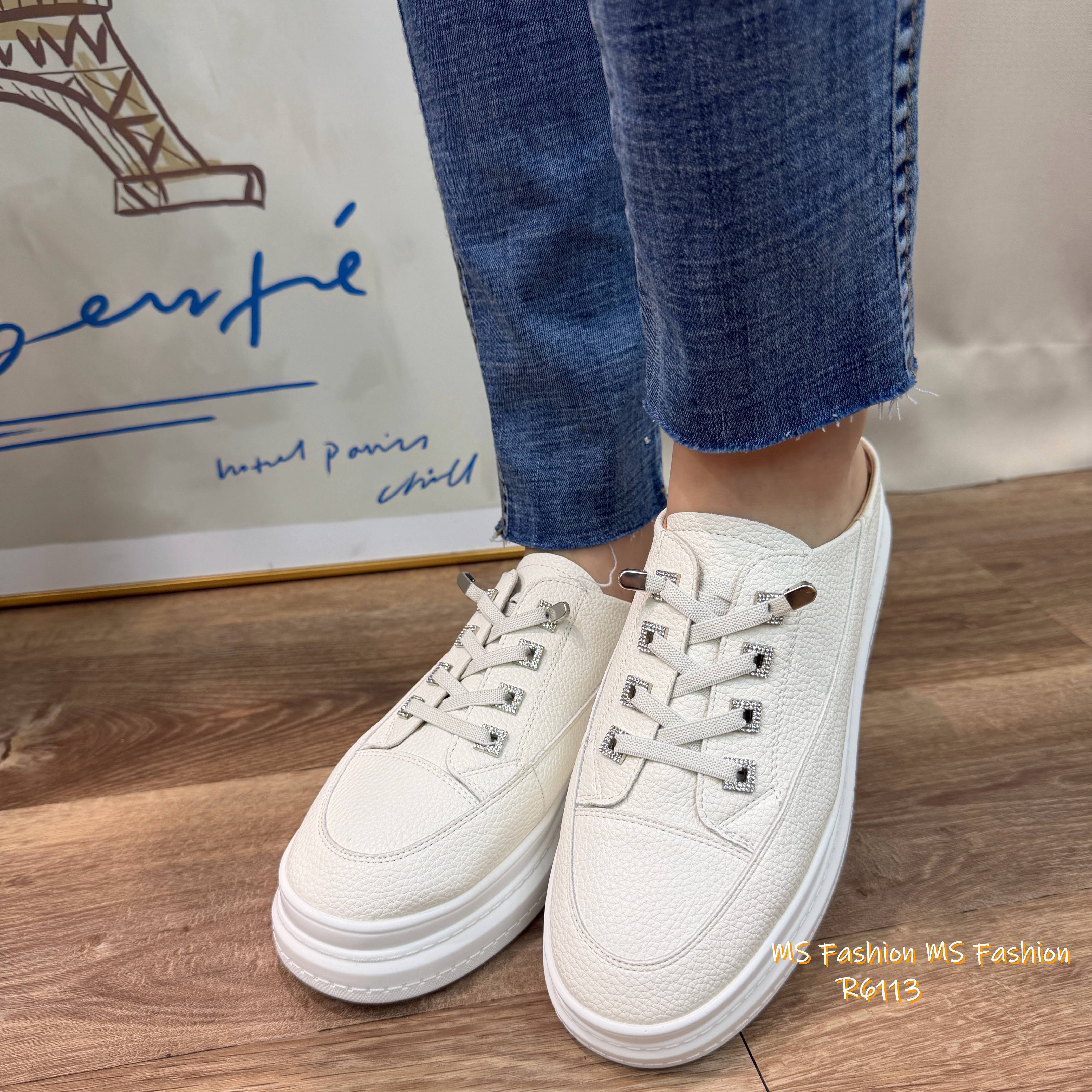 R6113 韓國🇰🇷真皮後拖厚底Sneakers