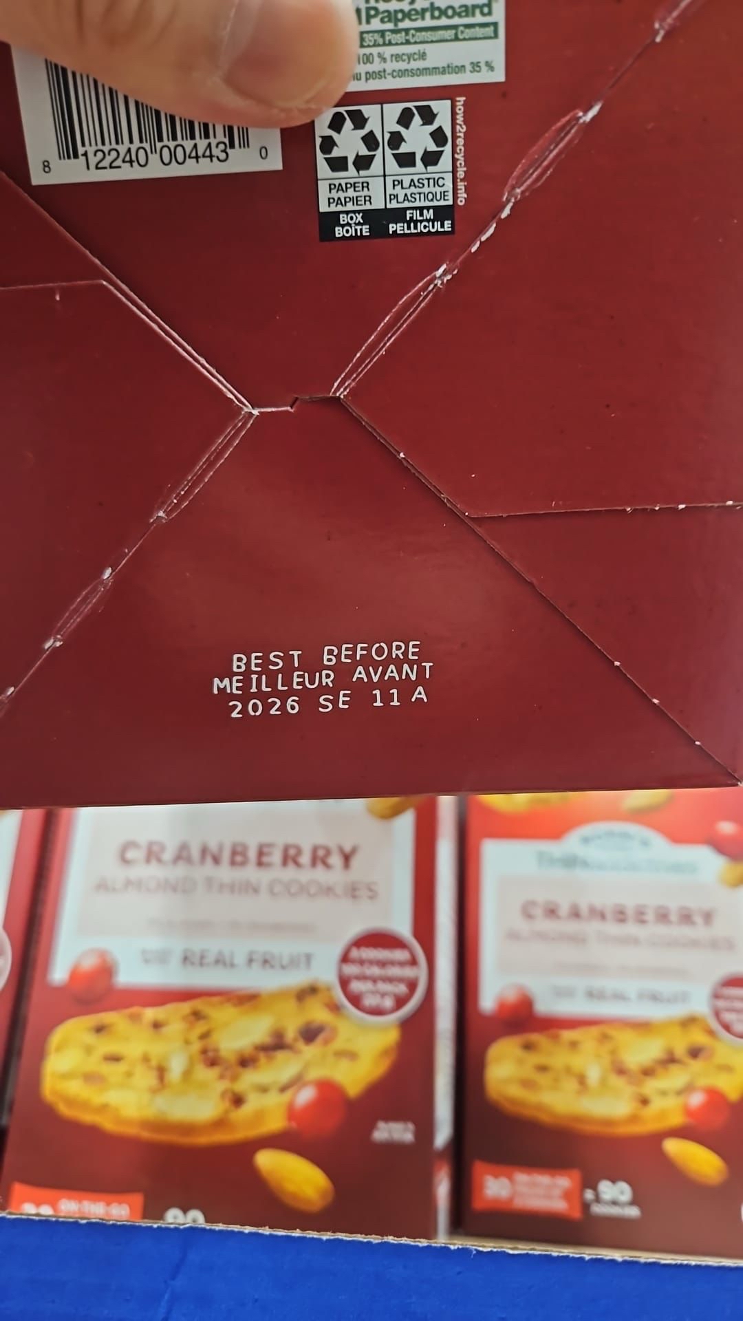 almonds thin cookies薄脆蔓越莓杏仁餅乾 690g   四月中到貨