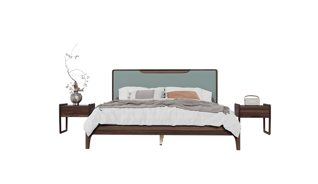 1.8米 / 1.5米 實木床架 8001