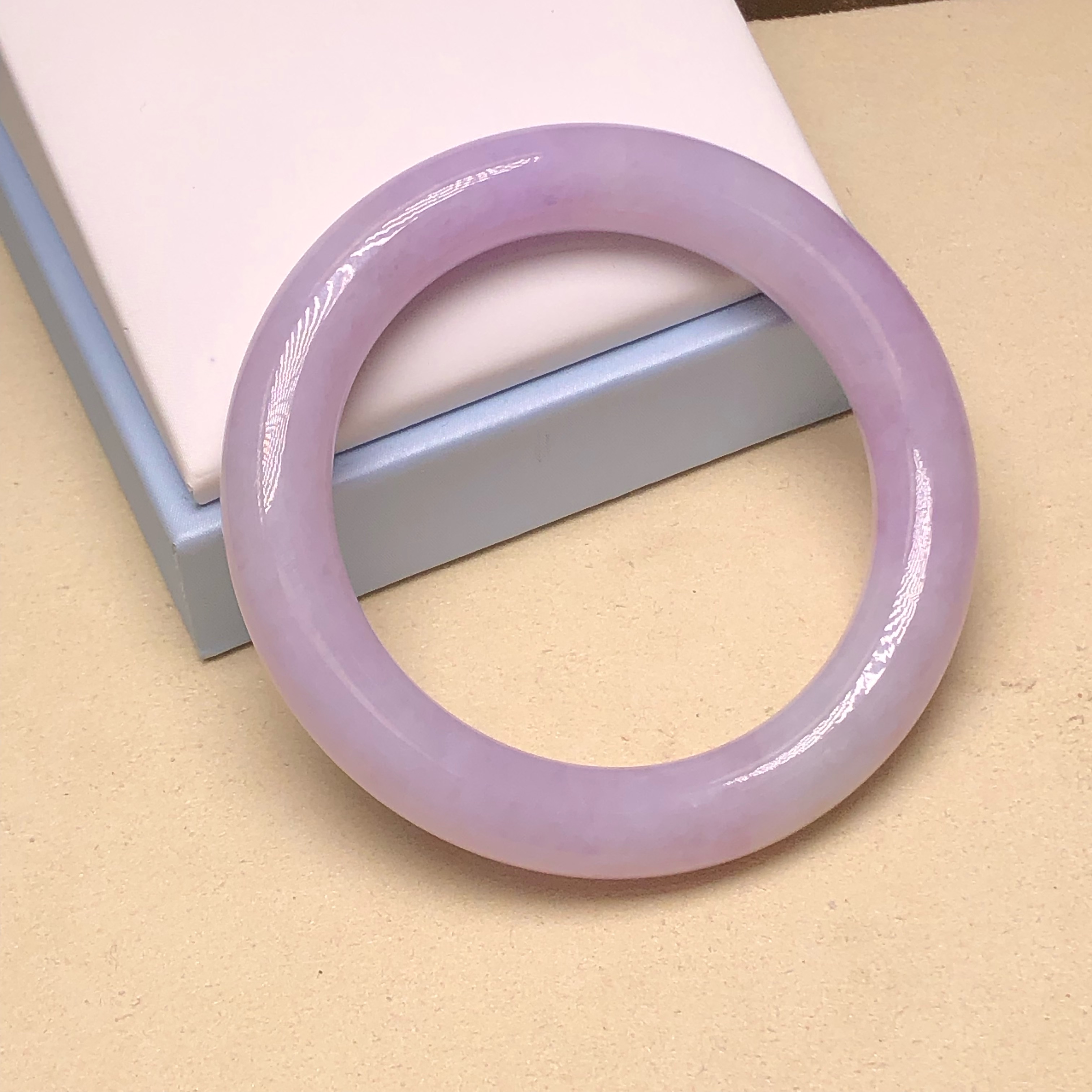 木那紫羅蘭帶翡圓鐲 54.2mm #C06309