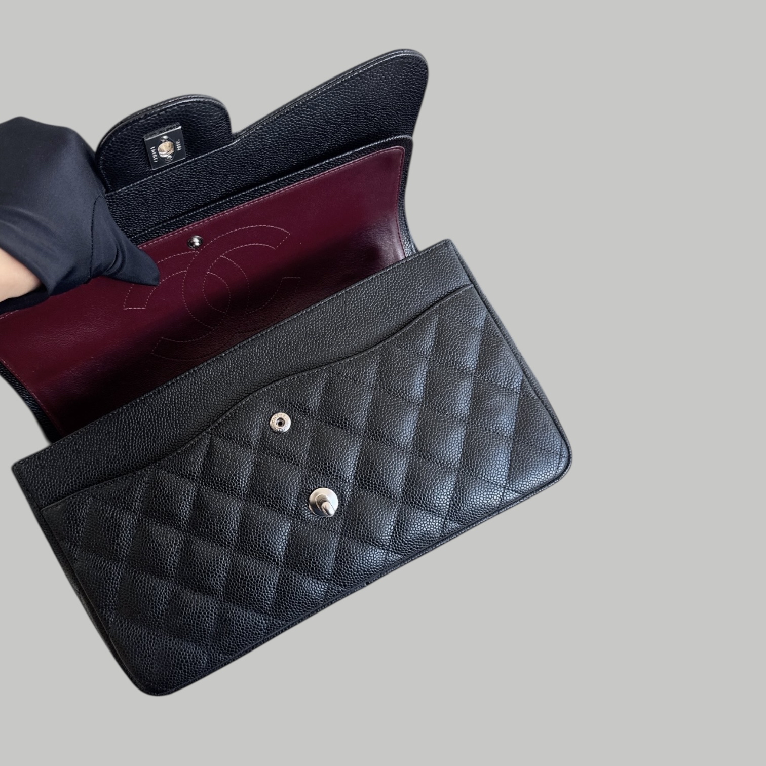 Chanel Caviar Jumbo SHW 