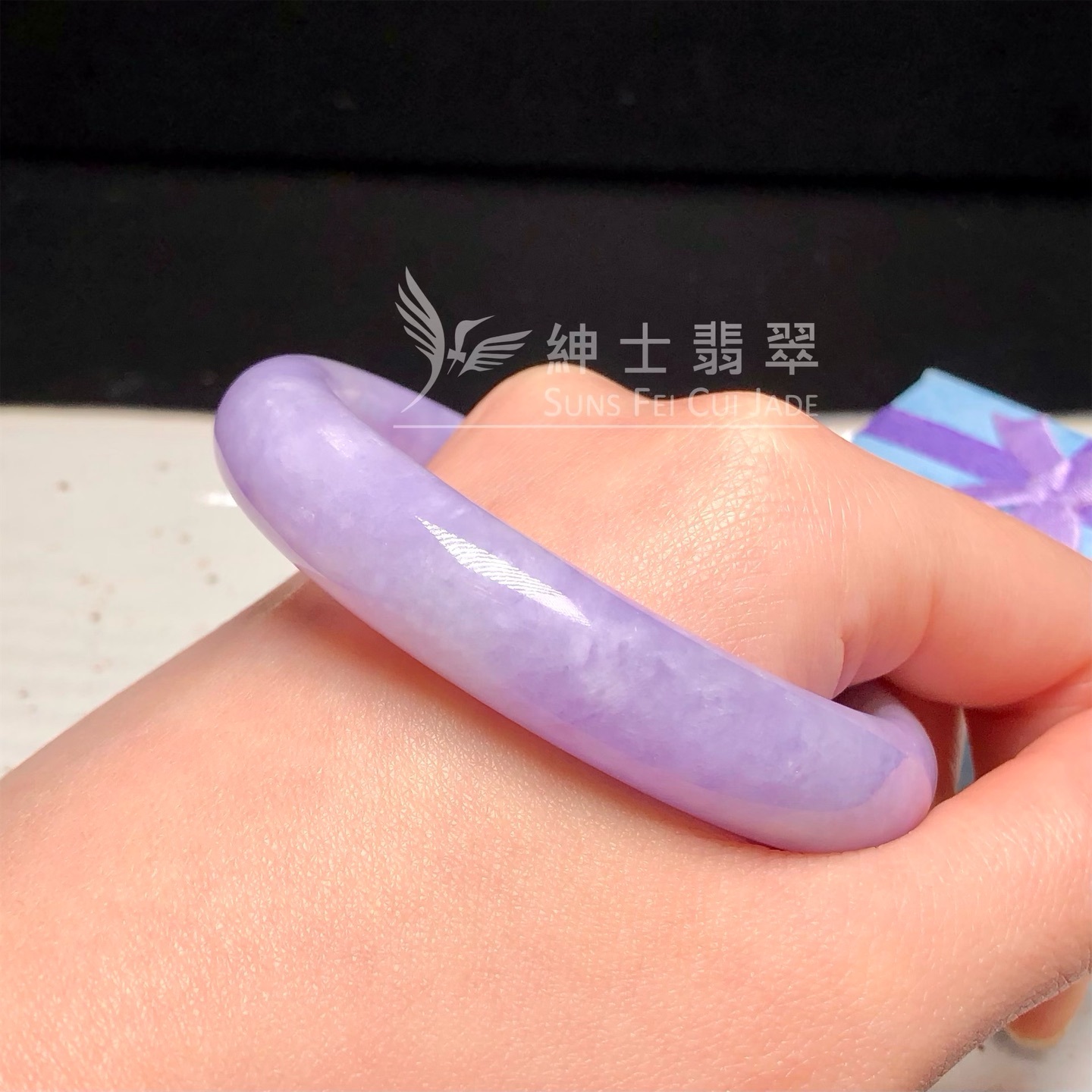 木那藍紫飄花福鐲54.5mm C06160