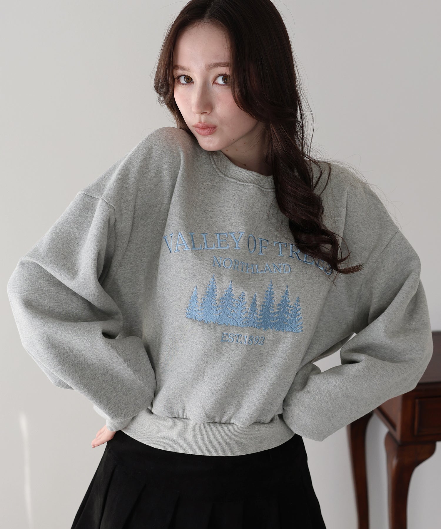 <限量現貨><JP>店主自留！北歐風Forest 刺繡衞衣* 2色入